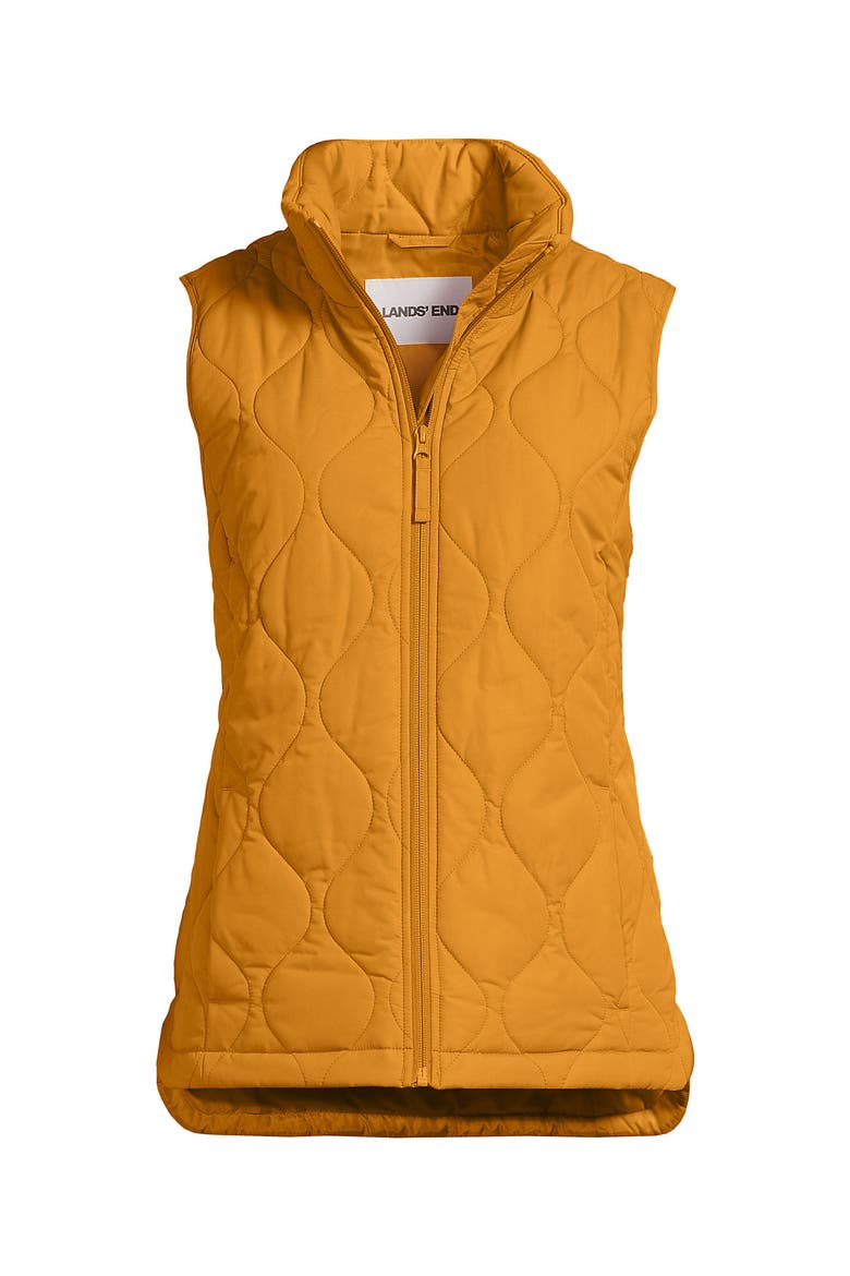 Plus Size FeatherFree Quilted Insulated Vest, Alternate, color, Vintage Amber