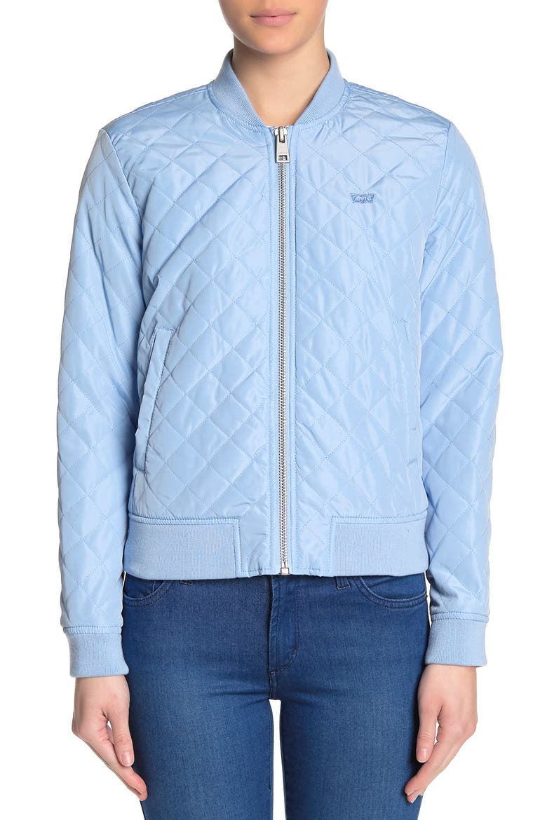 Levi's® Quilted Bomber Jacket, Alternate, color, PLACID BLUE
