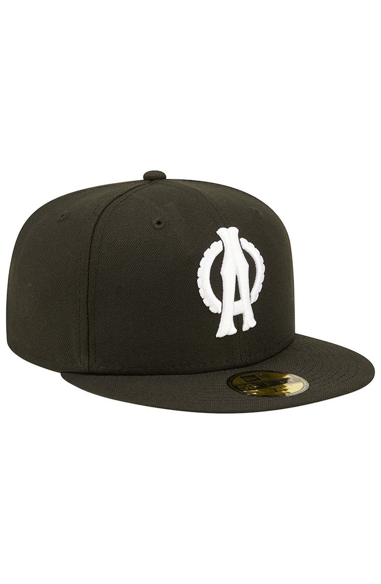 New Era Men's New Era Black Akron RubberDucks Black Tyrites Theme Night 59FIFTY Fitted Hat, Alternate, color, Black