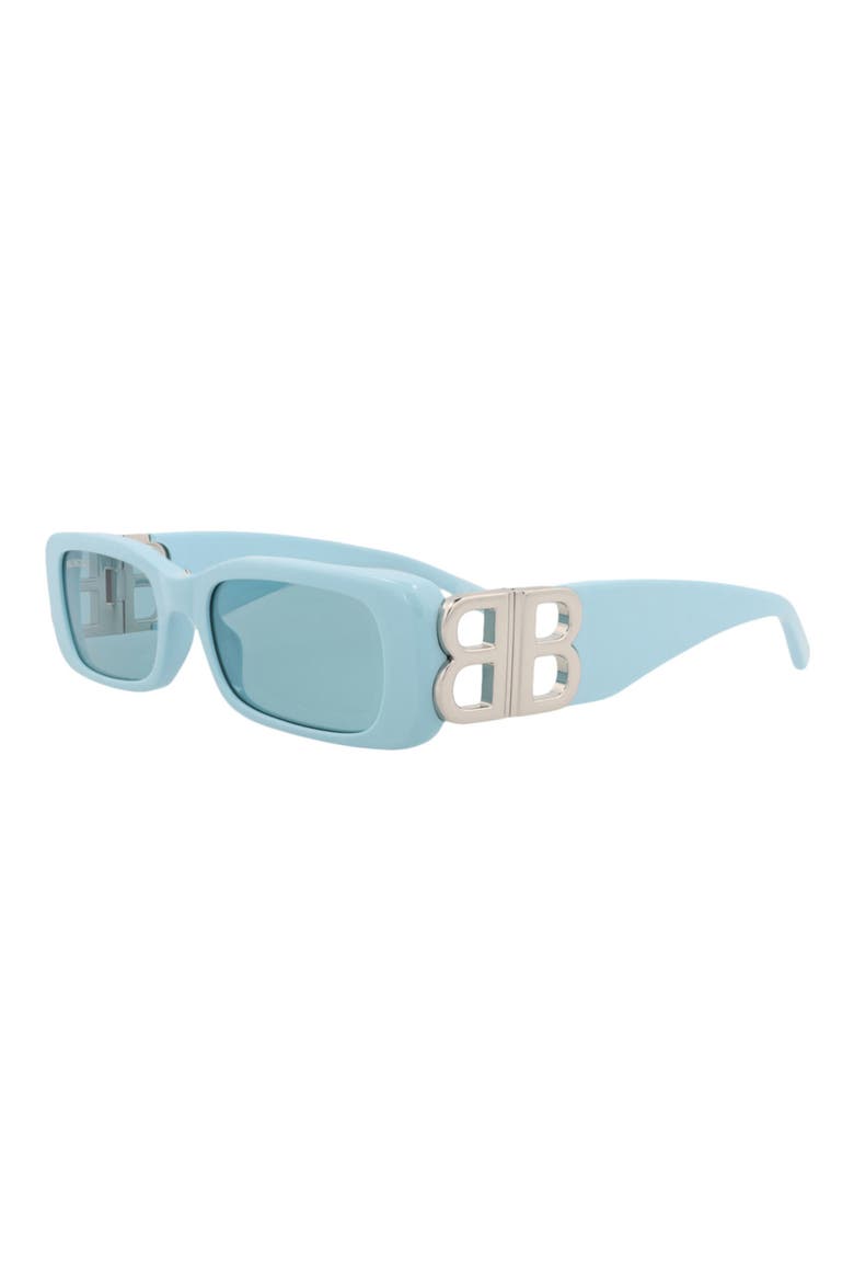 51mm Rectangle Sunglasses, Alternate, color, BLUE SILVER LIGHT BLUE