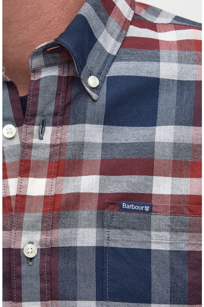 Bownmont Plaid Button-Down Shirt, Alternate, color, FIRED BRICK