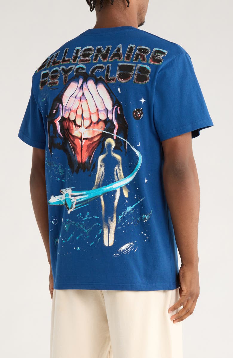 Billionaire Boys Club Cosmos Oversize Cotton Graphic T-Shirt, Alternate, color, Navy Peony