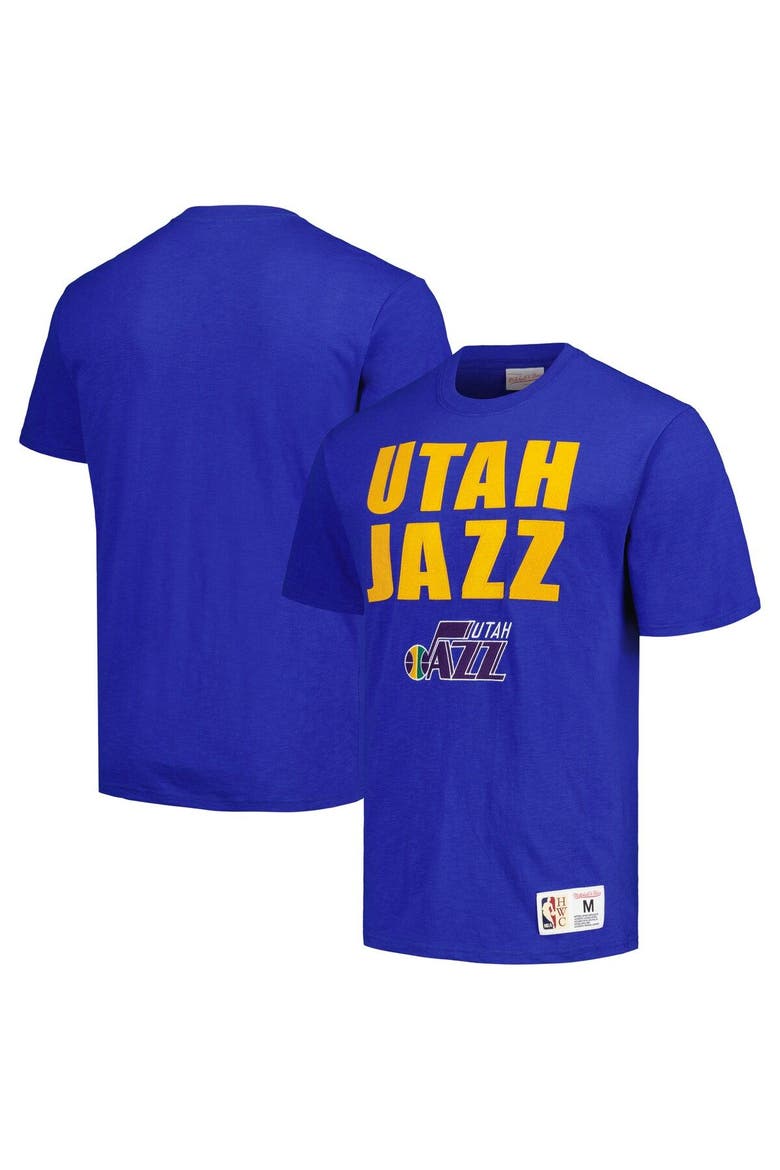 Men's Mitchell & Ness Royal Utah Jazz Hardwood Classics Legendary Slub T-Shirt, Main, color, Royal