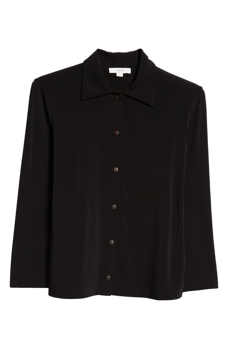 Vince Long Sleeve Button-Up Shirt, Alternate, color, Black