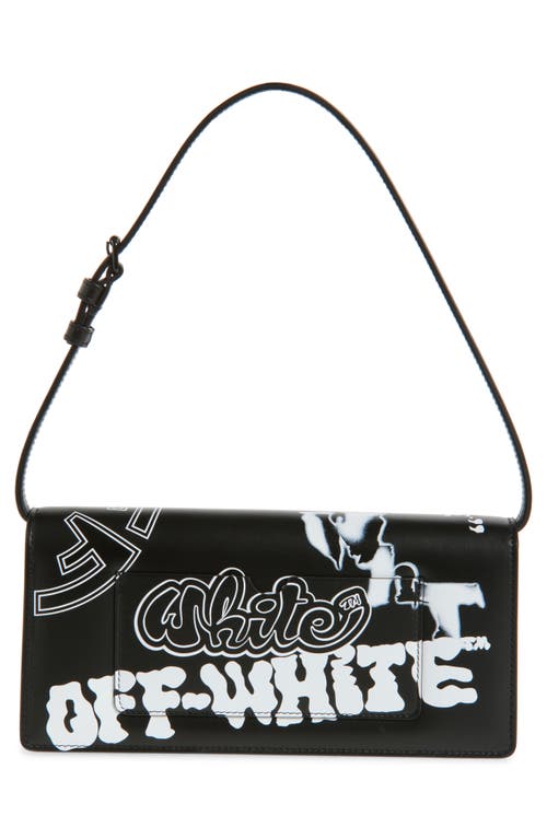 Off-white Jitney 1.0 Leather Shoulder Bag In Black - White