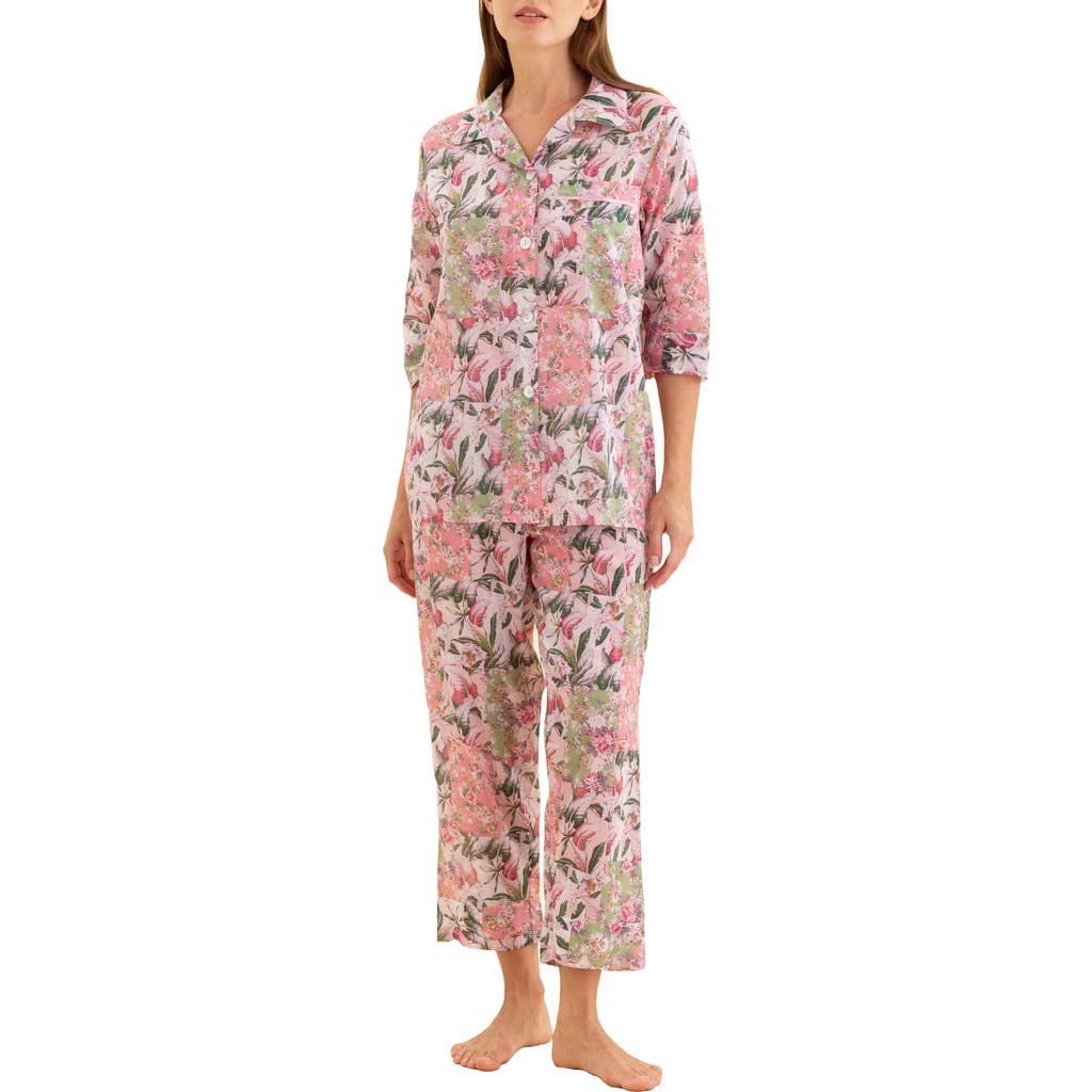PAPINELLE PAPINELLE PALISADES COTTON VOILE CROP PAJAMAS