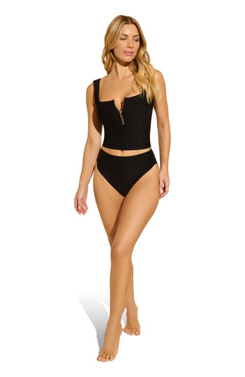 DreamSculpt Zip Tankini Top