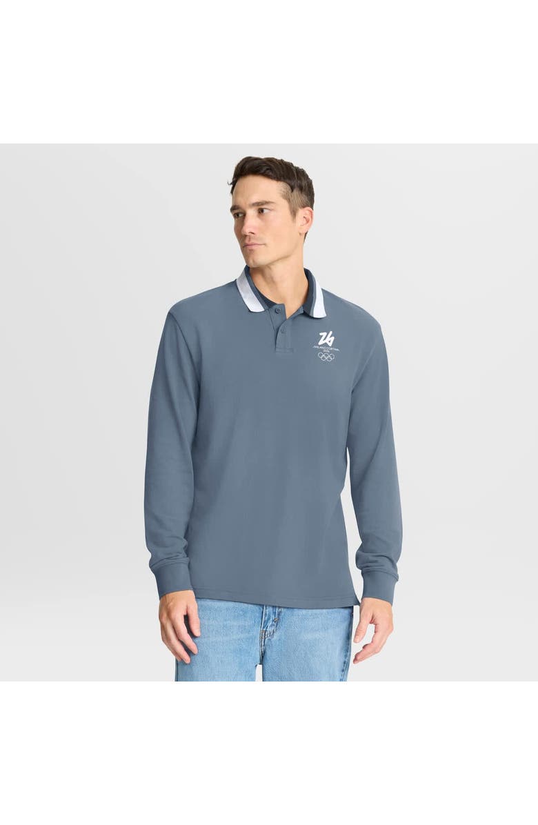 FANATICS Men's Fanatics Blue Milano Cortina 2026 Winter Olympics Tipped Long Sleeve Polo, Main, color, Blue