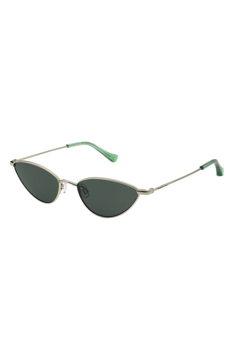 Florence by Mills 53mm Cat Eye Sunglasses, Alternate, color, Gold Green