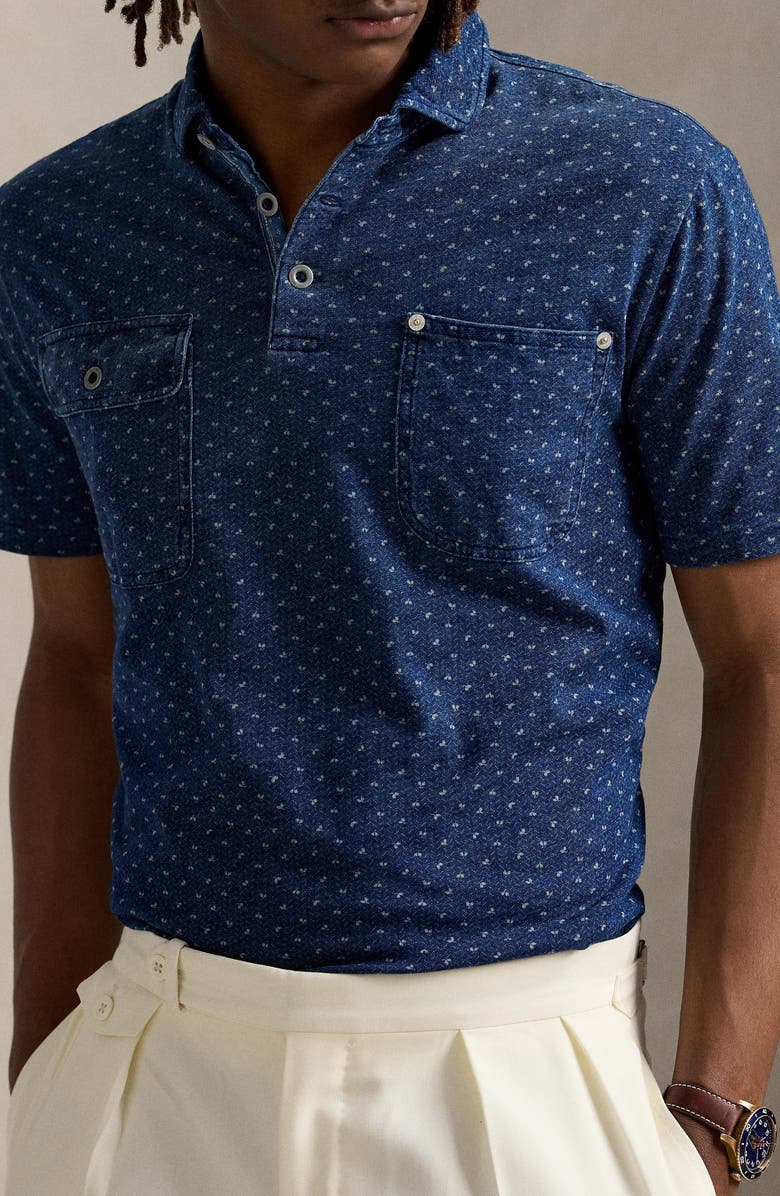Polo Ralph Lauren Classic Fit Indigo Jersey Polo, Alternate, color, 