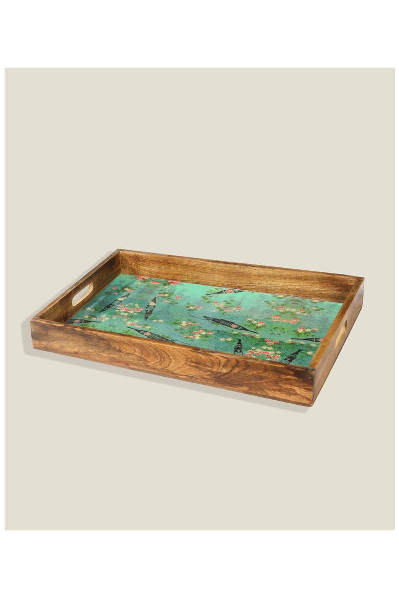 Sunshine Springs 3-Piece Decorative Trays, Alternate, color, BLUE/ GREEN
