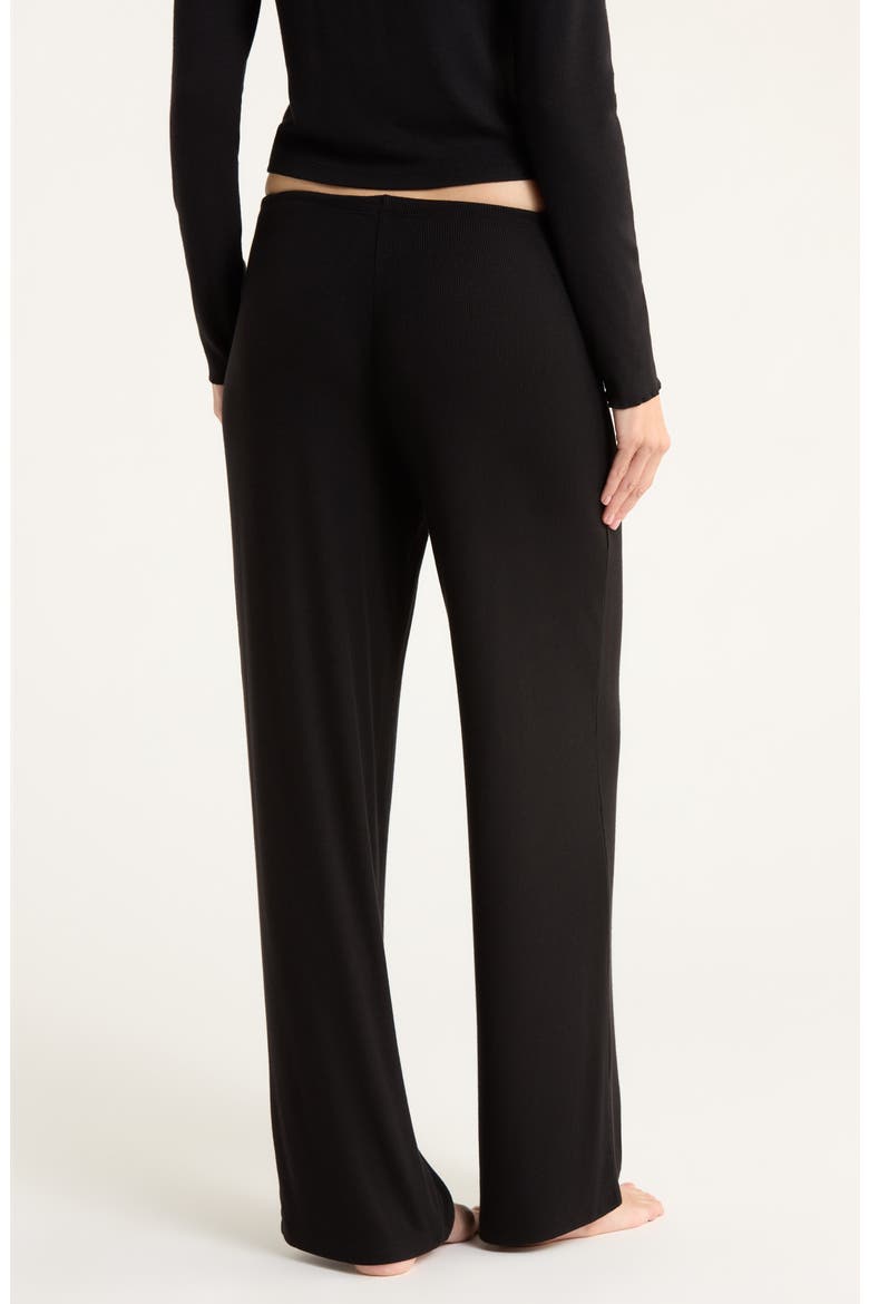 Daydream Rib Lounge Pants, Alternate, color, BLACK