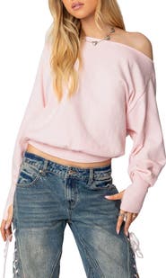 EDIKTED Oversize Off the Shoulder Sweater