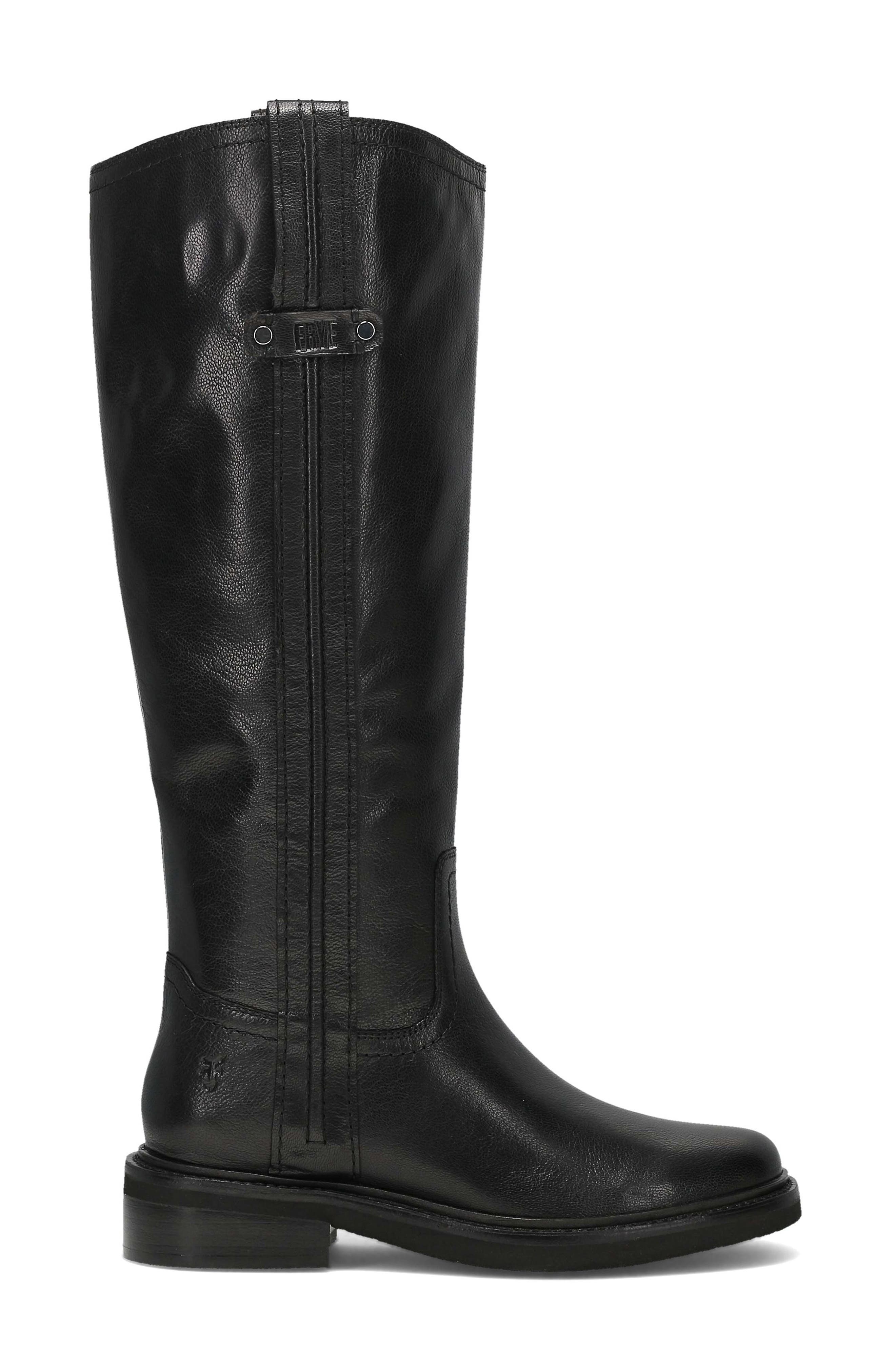 Phoebe Leather Tall Boot, Alternate, color, BLACK
