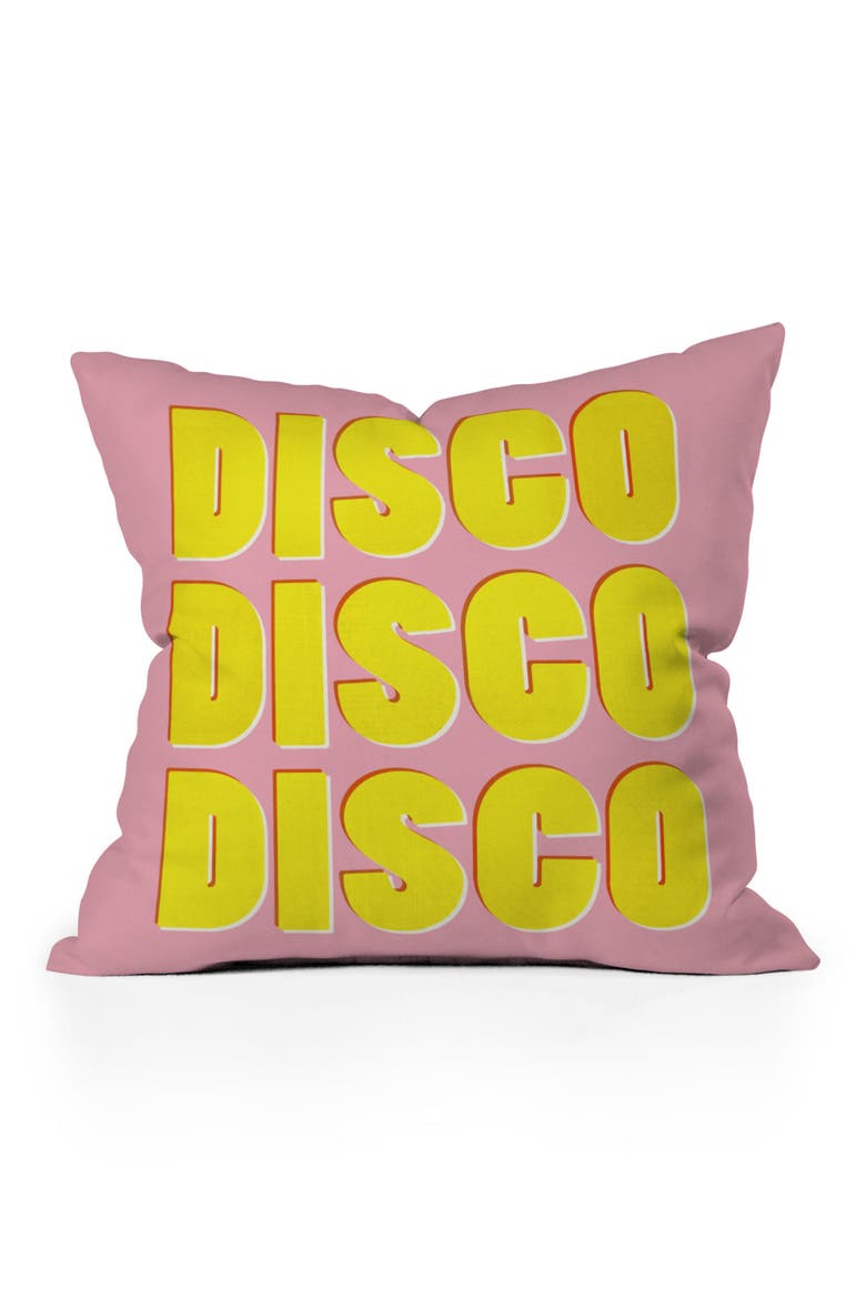 Disco Disco Disco Throw Pillow, Main, color, PINK