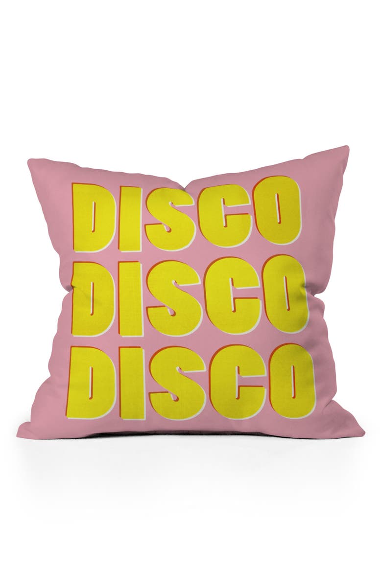 Deny Designs Disco Disco Disco Throw Pillow, Main, color, Pink
