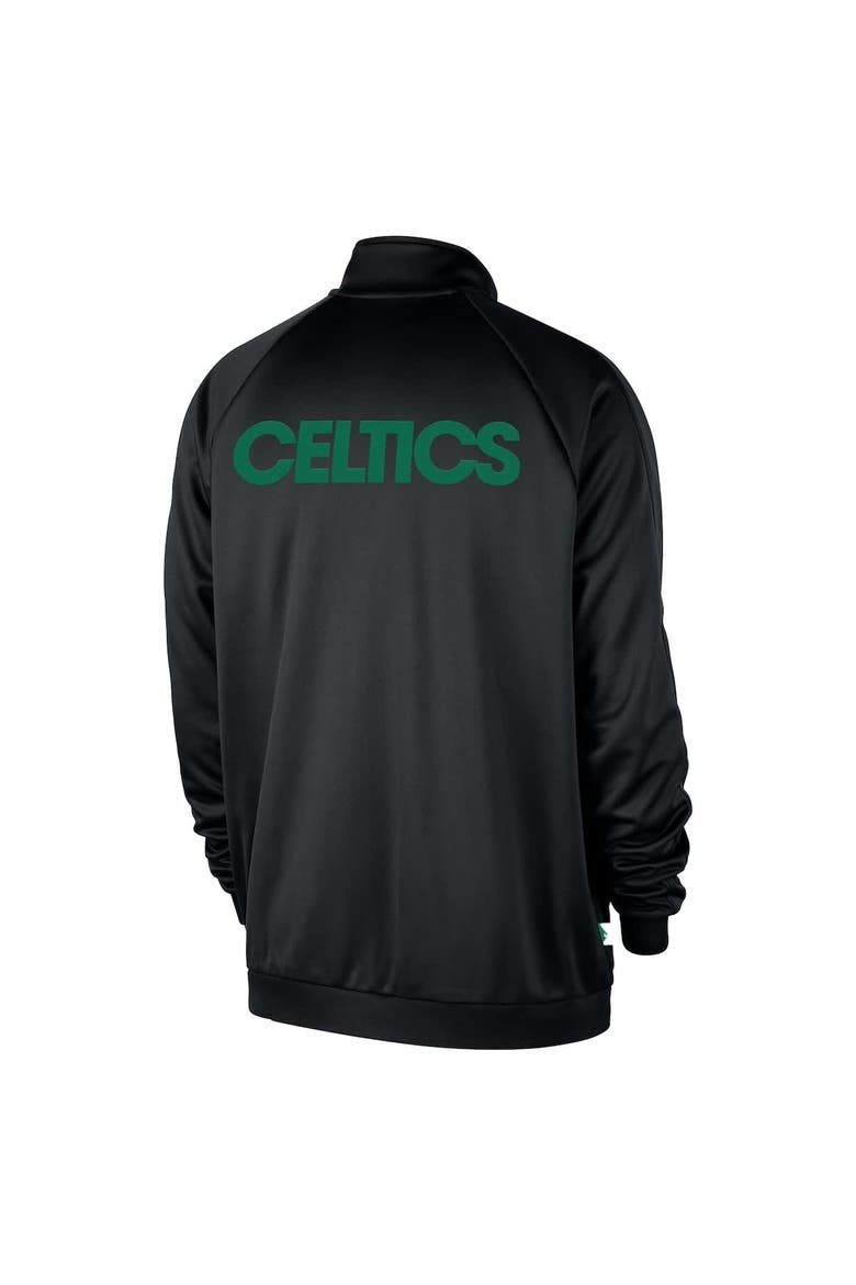 Men's Nike Black Boston Celtics Courtside Pique Club Full-Zip Track Jacket, Alternate, color, Black