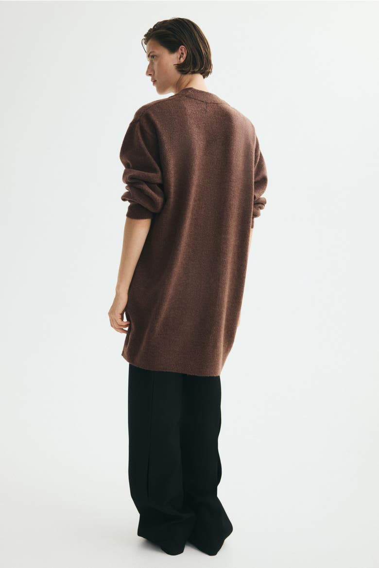 Long Cardigan, Alternate, color, Dark taupe