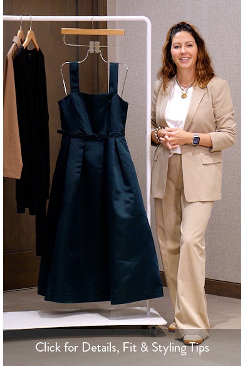 Pleated Belted Midi Dress video