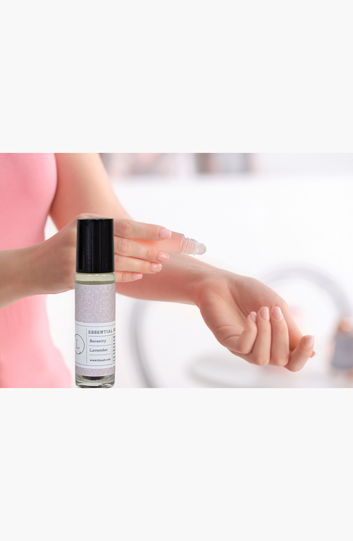 Lizush Cbd Essential Oils Roll-on Set With Crystals In Multi