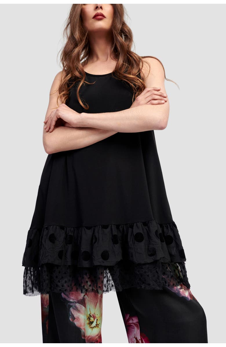 Alembika Sleeveless tunic with ruffles, Alternate, color,