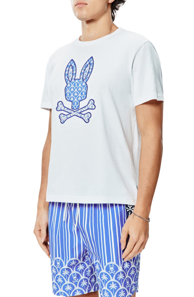 Psycho Bunny Brad AppliquéT-Shirt, Alternate, color, White