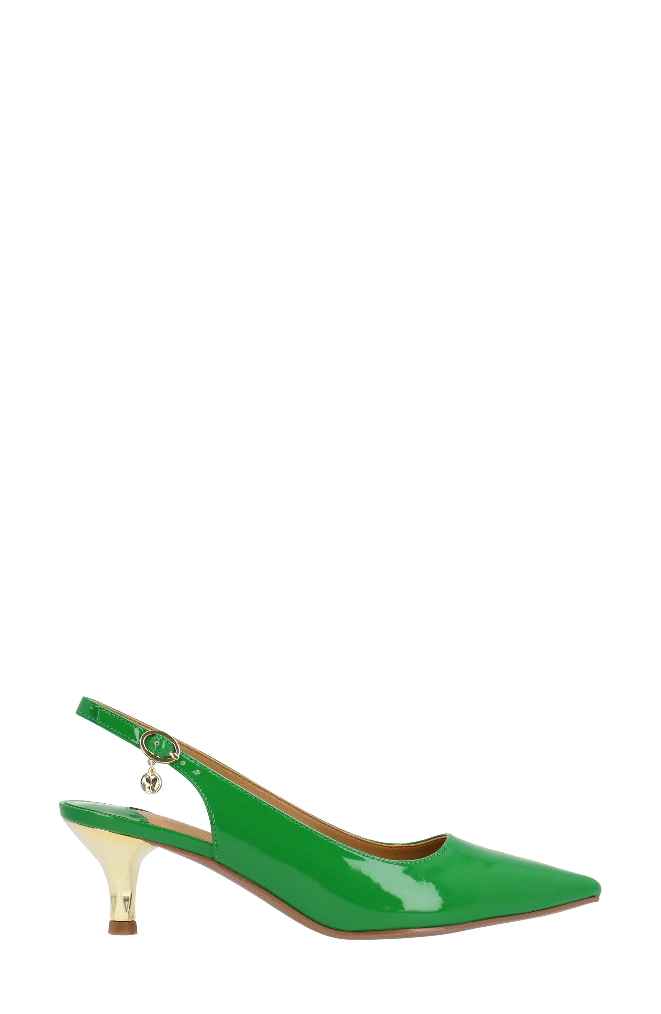 J. Reneé Ferryanne Pointed Toe Slingback Pump, Alternate, color, Green