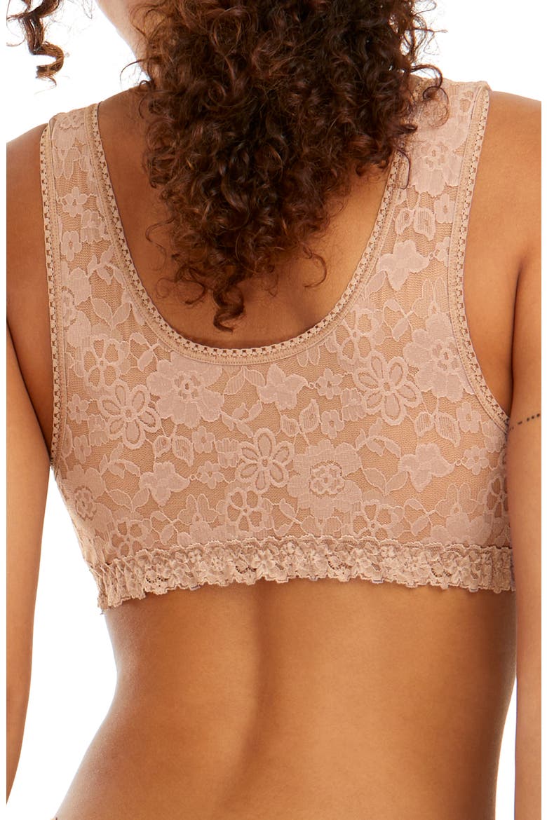 Daily Lace Overlay Scoop Neck Bralette, Alternate, color, TAUPE