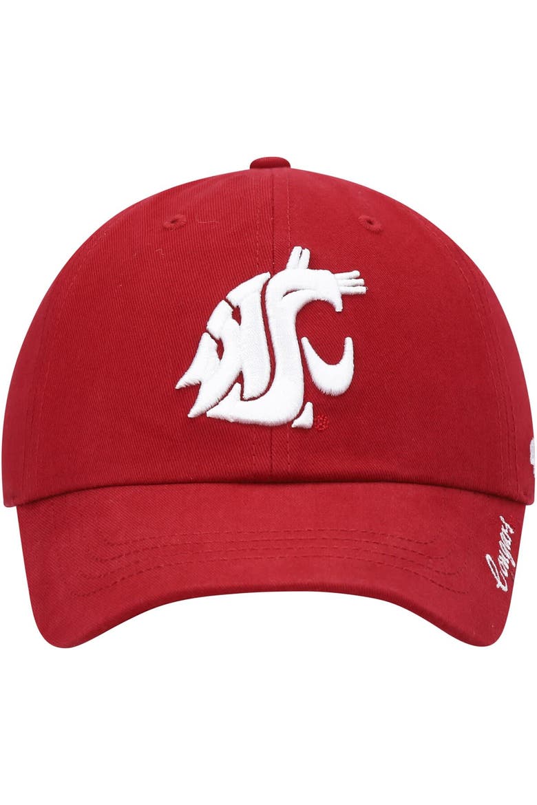 Women's '47 Crimson Washington State Cougars Miata Clean Up Logo Adjustable Hat, Alternate, color, Crimson