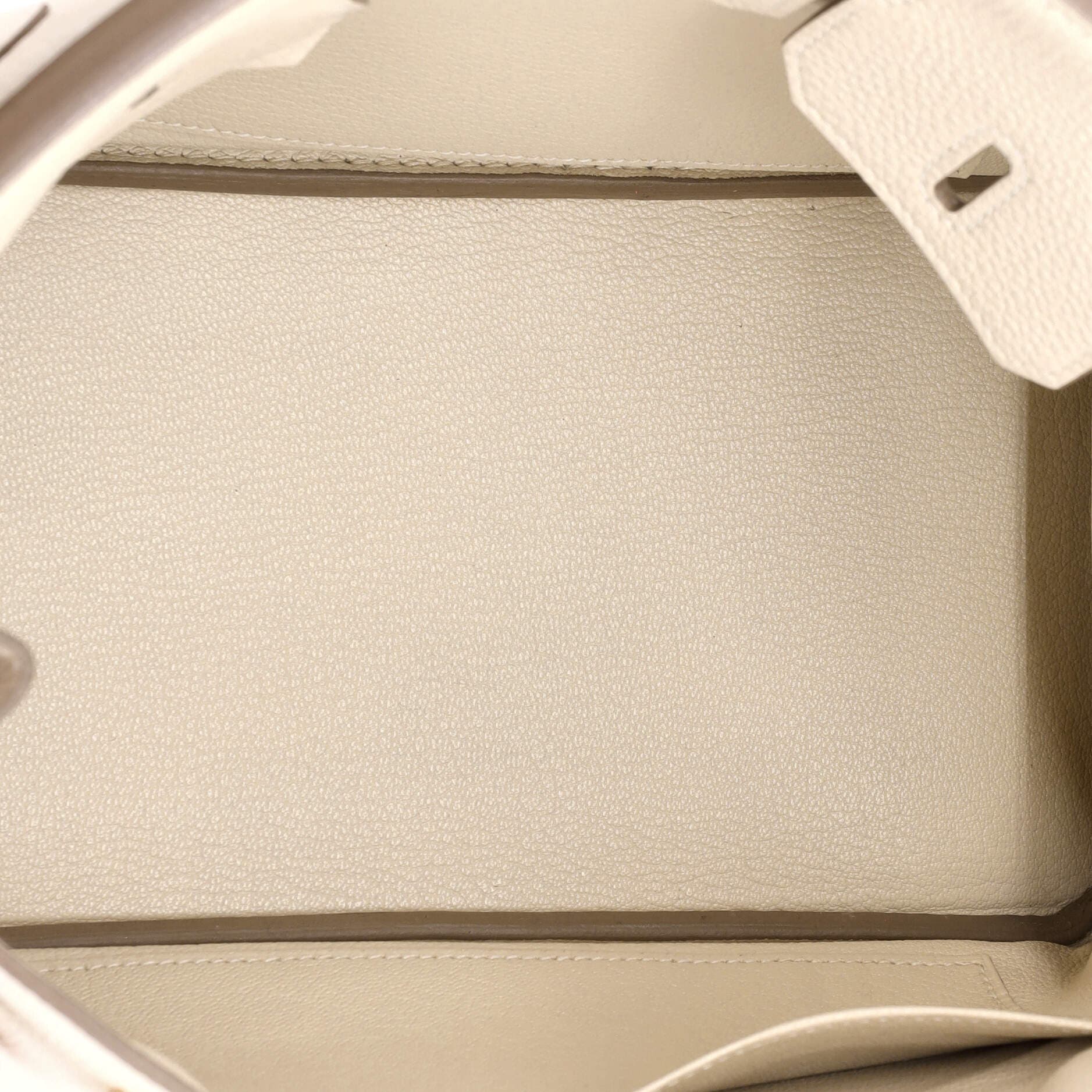 Pre-Owned Hermes Birkin Handbag Light Togo with Rose Gold Hardware 25, Alternate, color, Craie