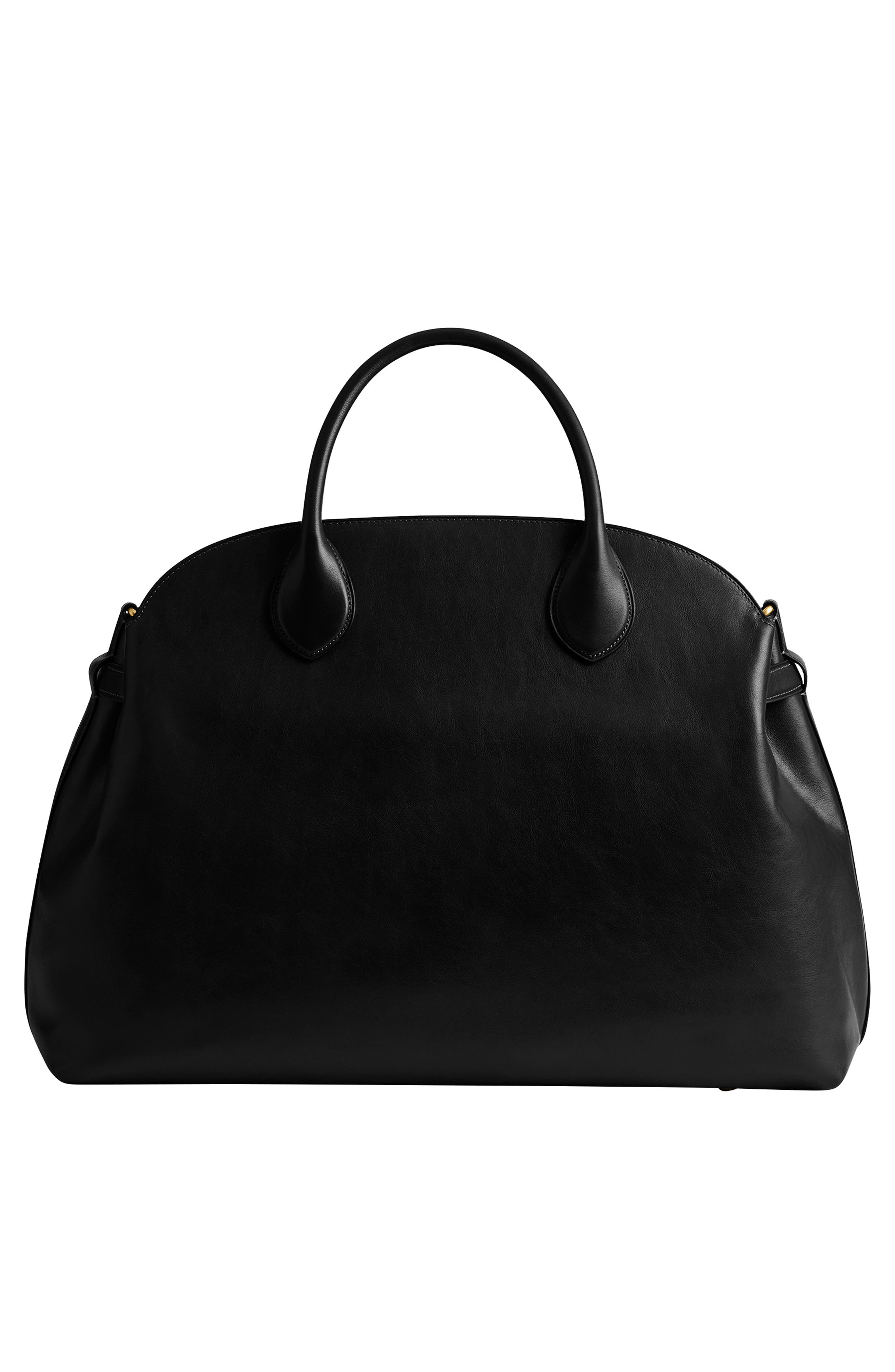 COACH Empire Soft Leather Carryall Satchel, Alternate, color, Black