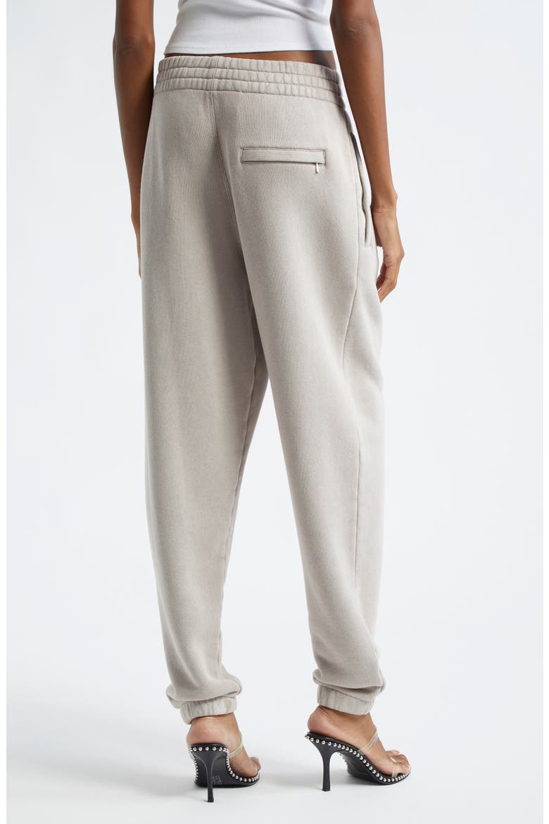 Flame Logo Cotton French Terry Sweatpants, Alternate, color, 230A WASHED OYSTER