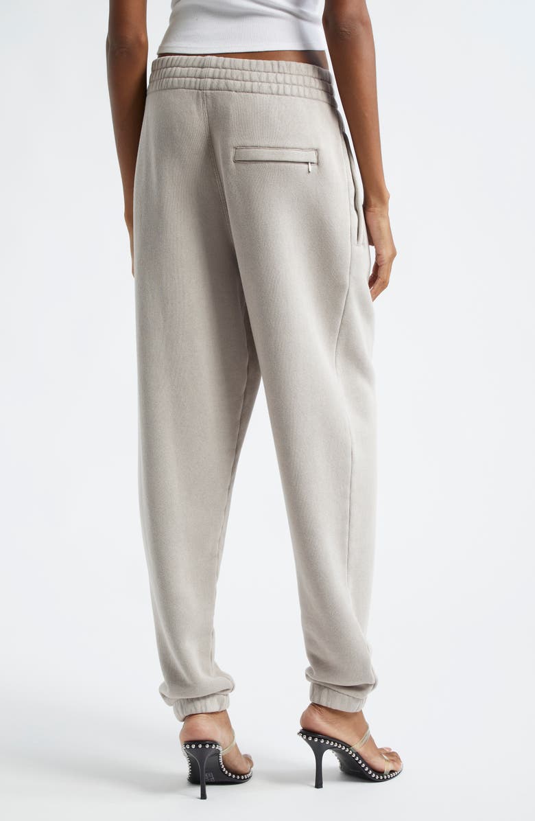 Alexander Wang Flame Logo Cotton French Terry Sweatpants, Alternate, color,