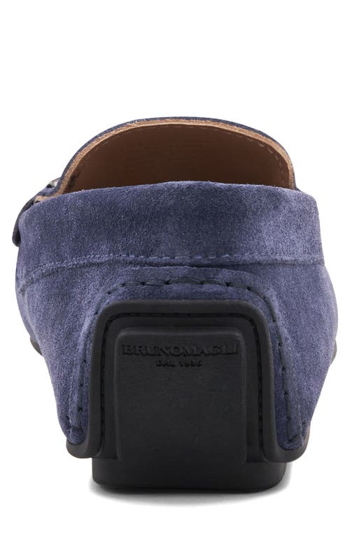 Bruno Magli Taso Bit Driving Loafer In Light Blue Suede