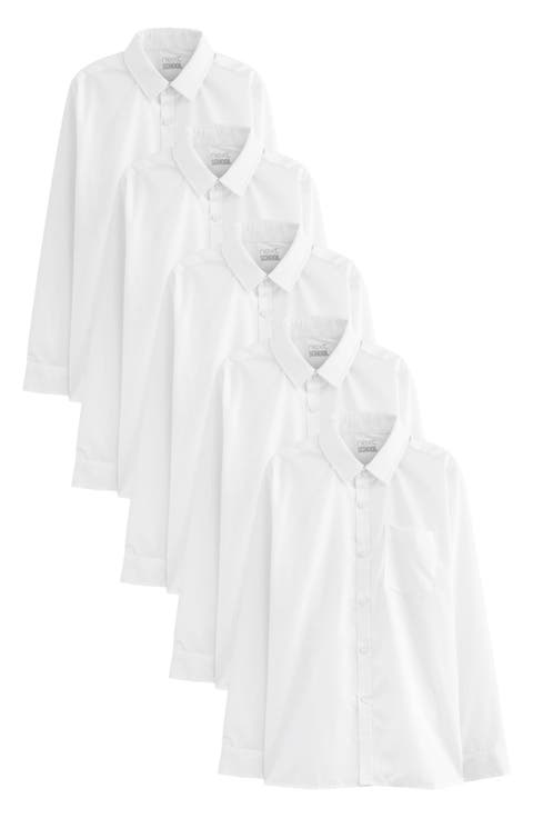 Kids' 5-Pack Uniform Button-Up Shirts