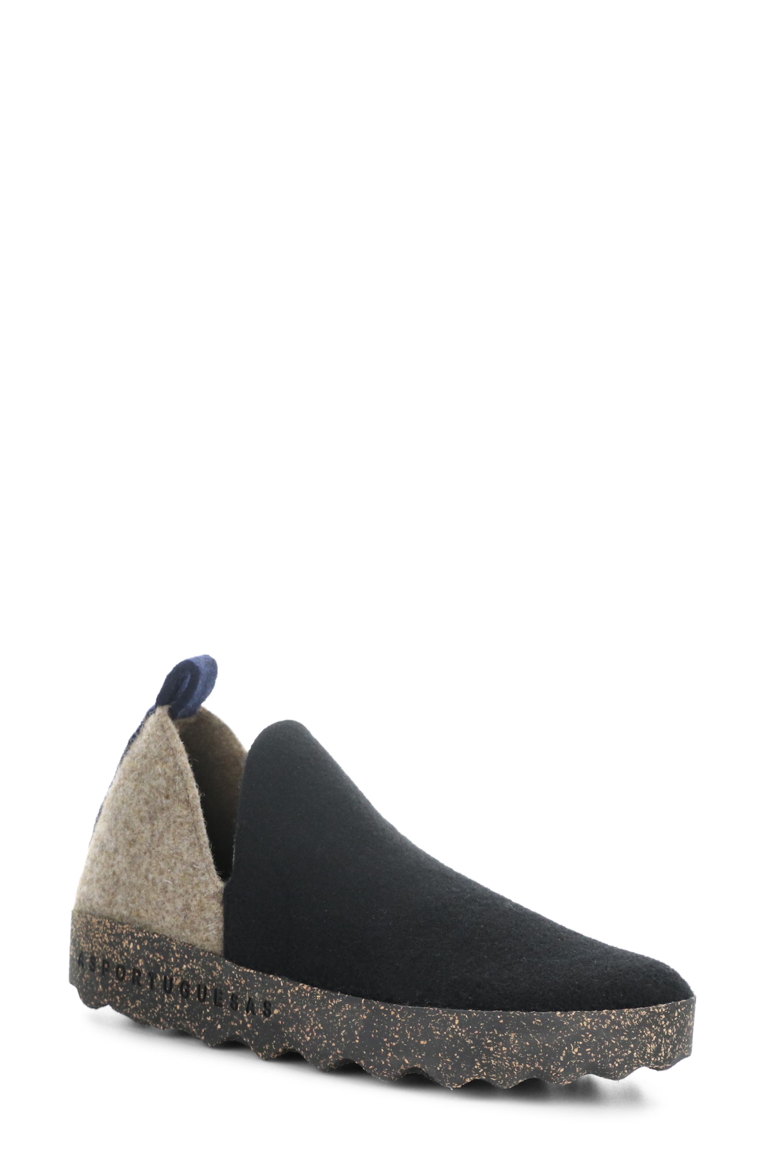 City Slip-On Sneaker, Main, color, BLACK/ TAUPE TWEED/ FELT