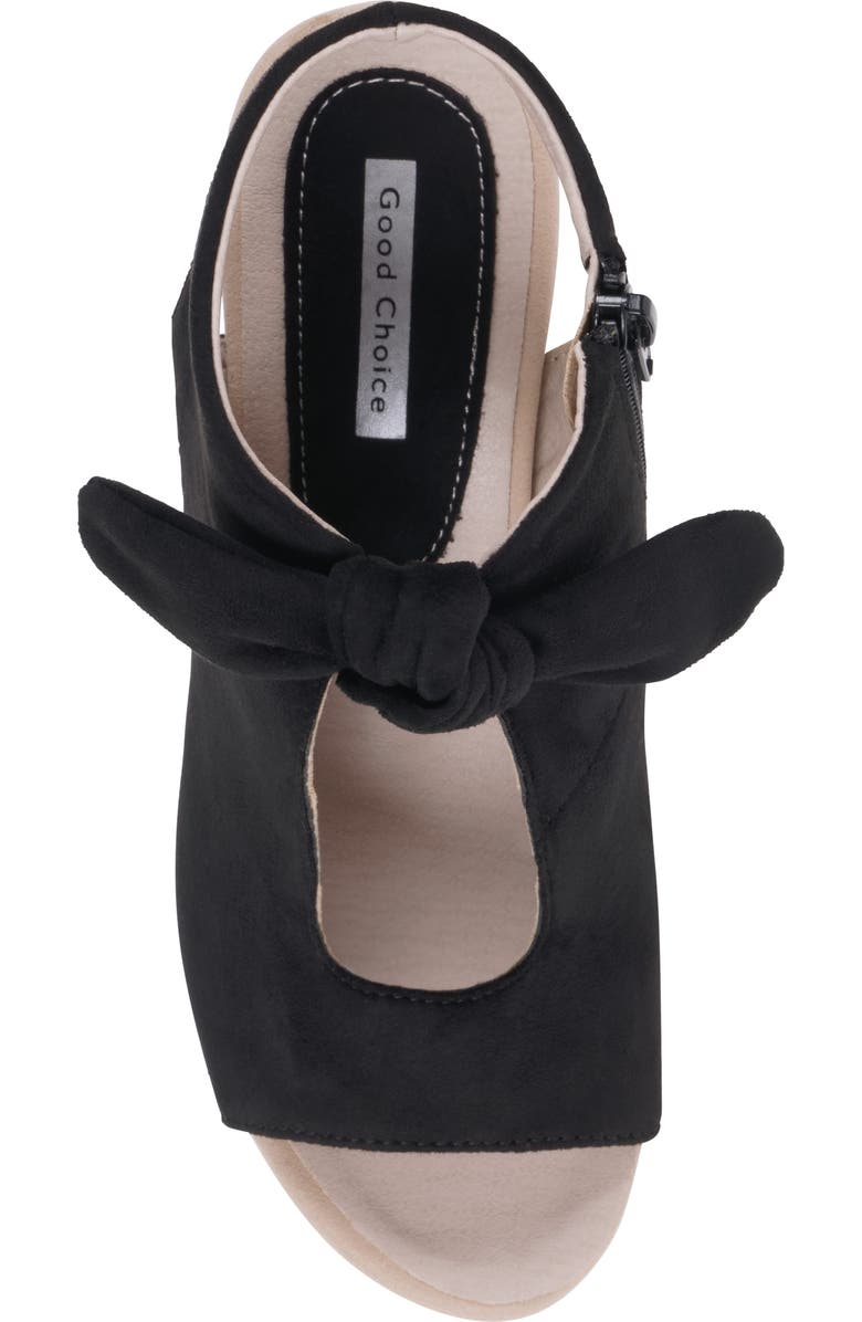 GC SHOES Kimora Bow Block Heel Bootie, Alternate, color, Black Suede