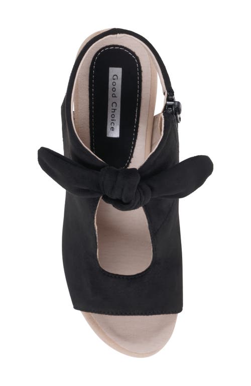 Gc Shoes Kimora Bow Block Heel Bootie In Black Suede