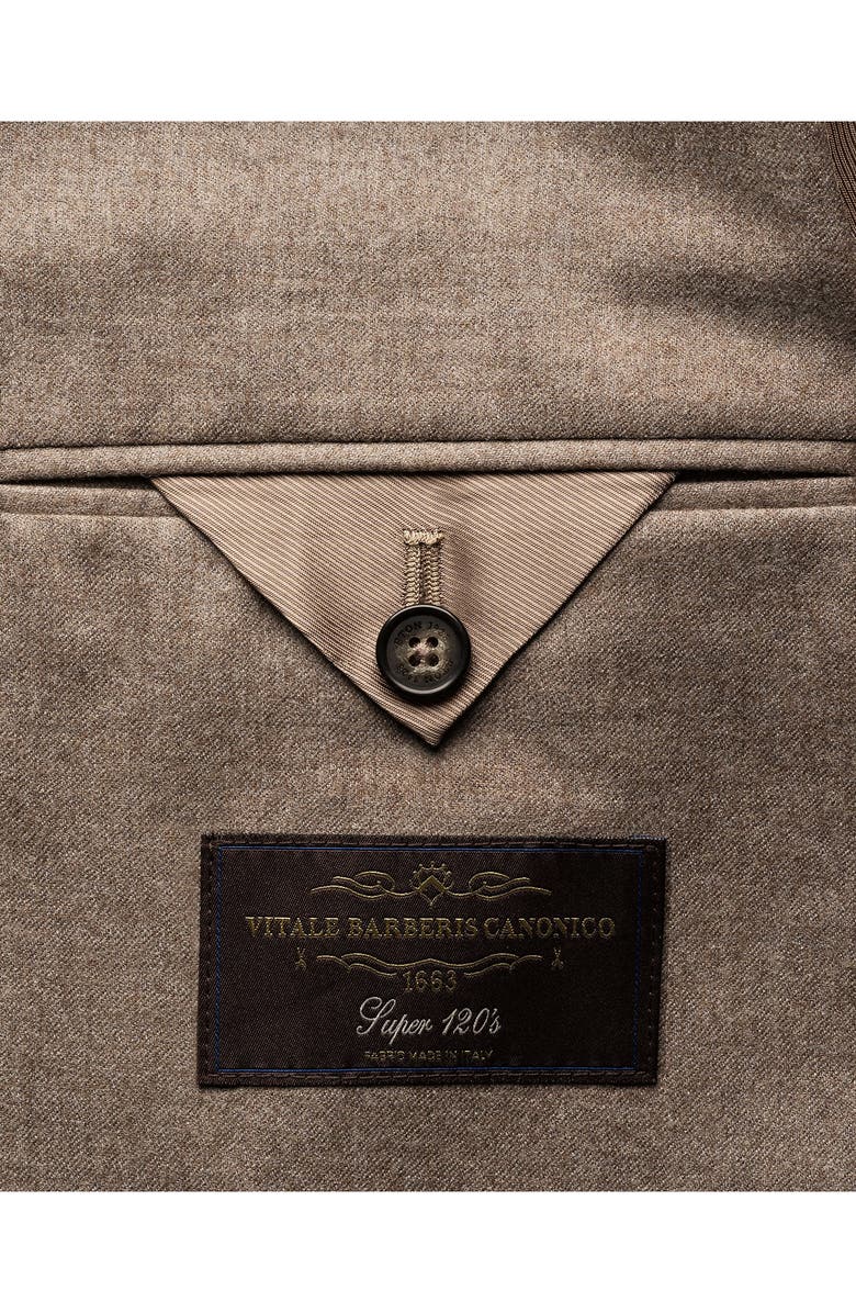 Eton Wool Flannel Soft Sport Coat, Alternate, color, Light Beige