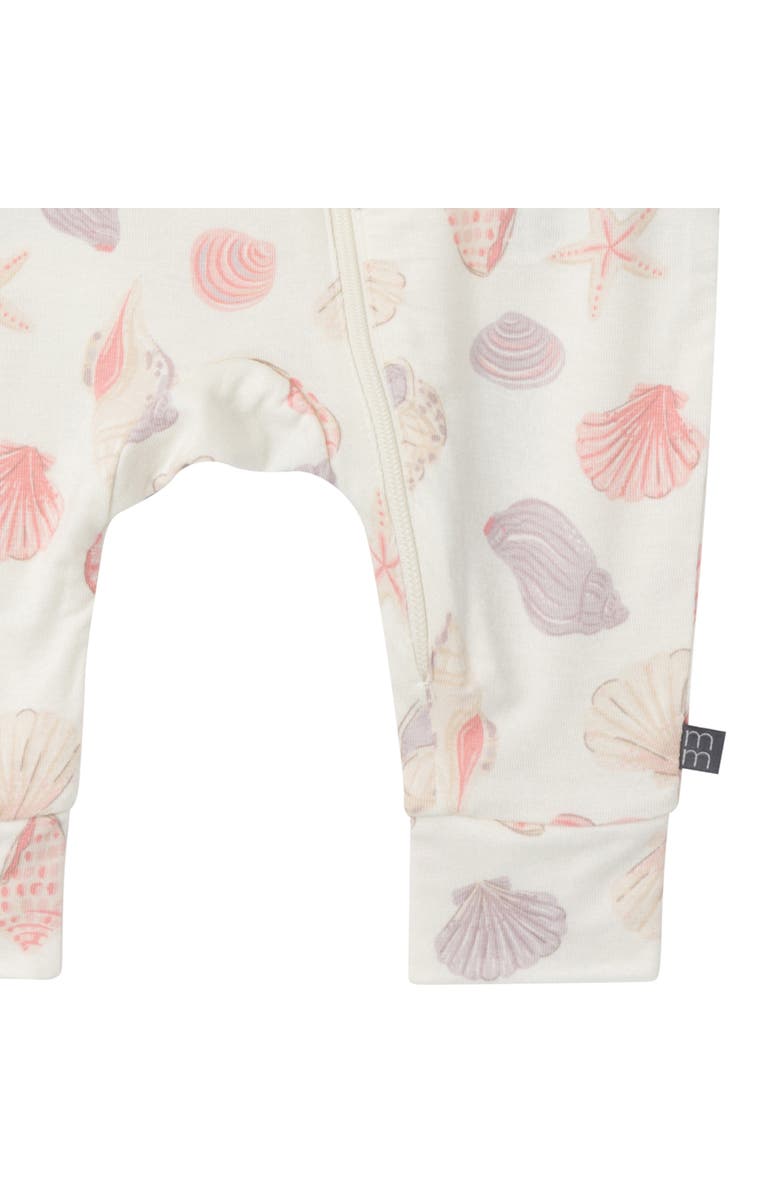 Modern Moments<sup>™</sup> by Gerber 2-Pack Baby Girls Ivory Seashells Footless Coveralls, Alternate, color, Seashells