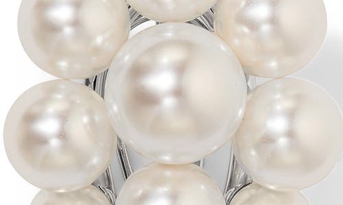 NADRI NADRI LONDON LARGE FAUX PEARL CLUSTER EARRINGS