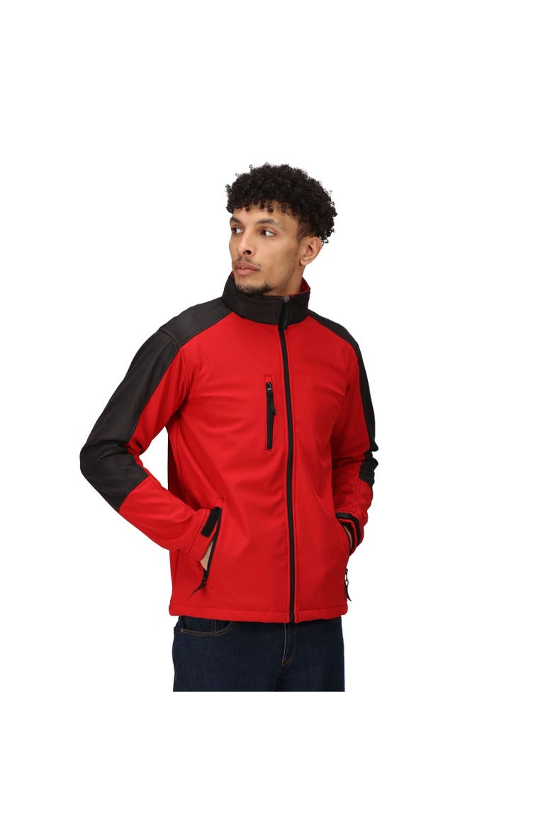 Hydroforce Soft Shell Jacket, Alternate, color, Classic Red and Black
