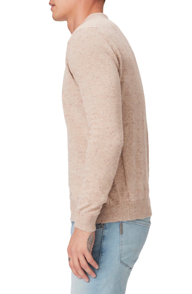 PAIGE Valdez Cotton & Linen Polo Sweater, Alternate, color, Clouded Sunrise Multi