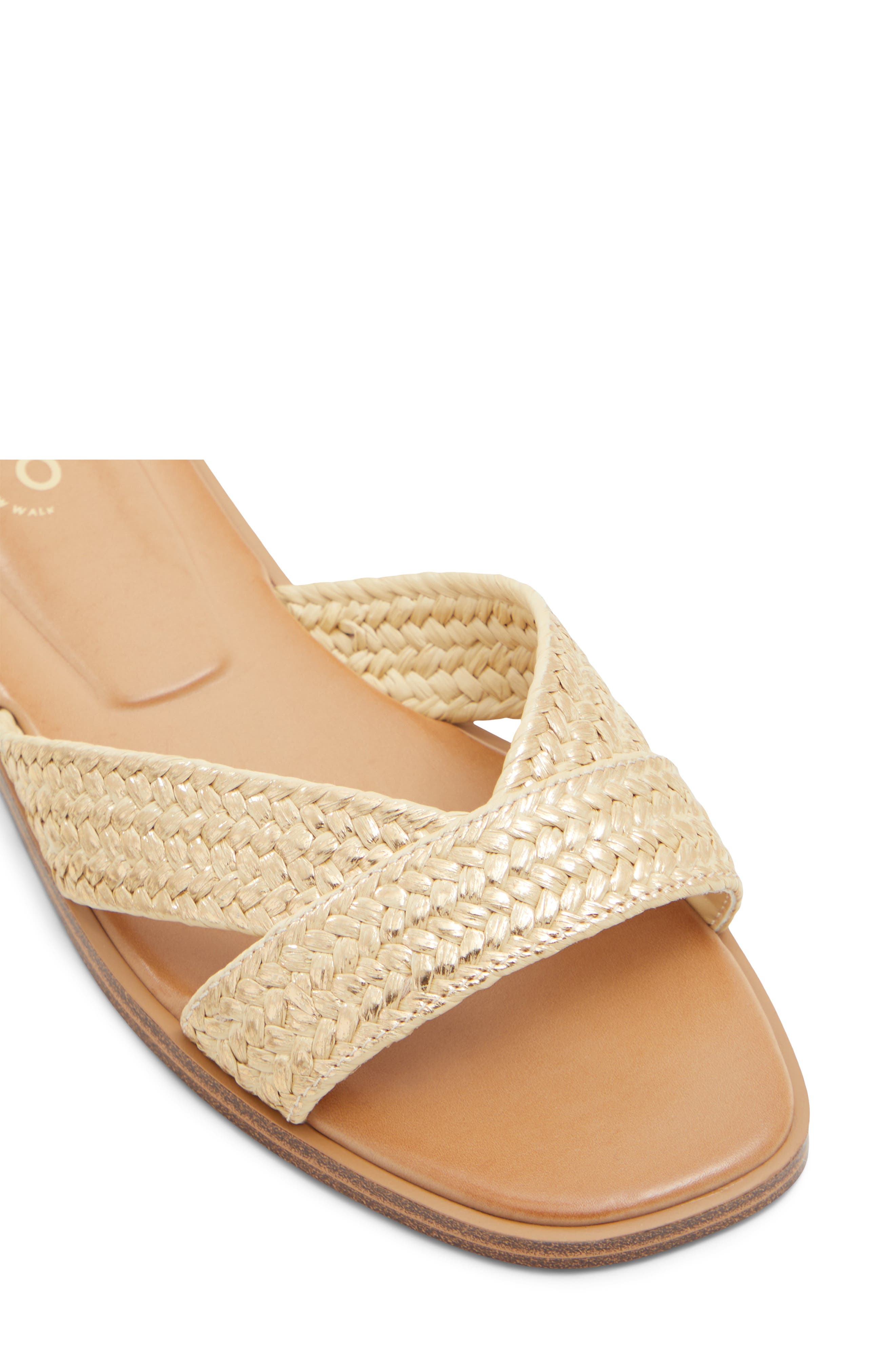 ALDO Caria Slide Sandal, Alternate, color, Gold
