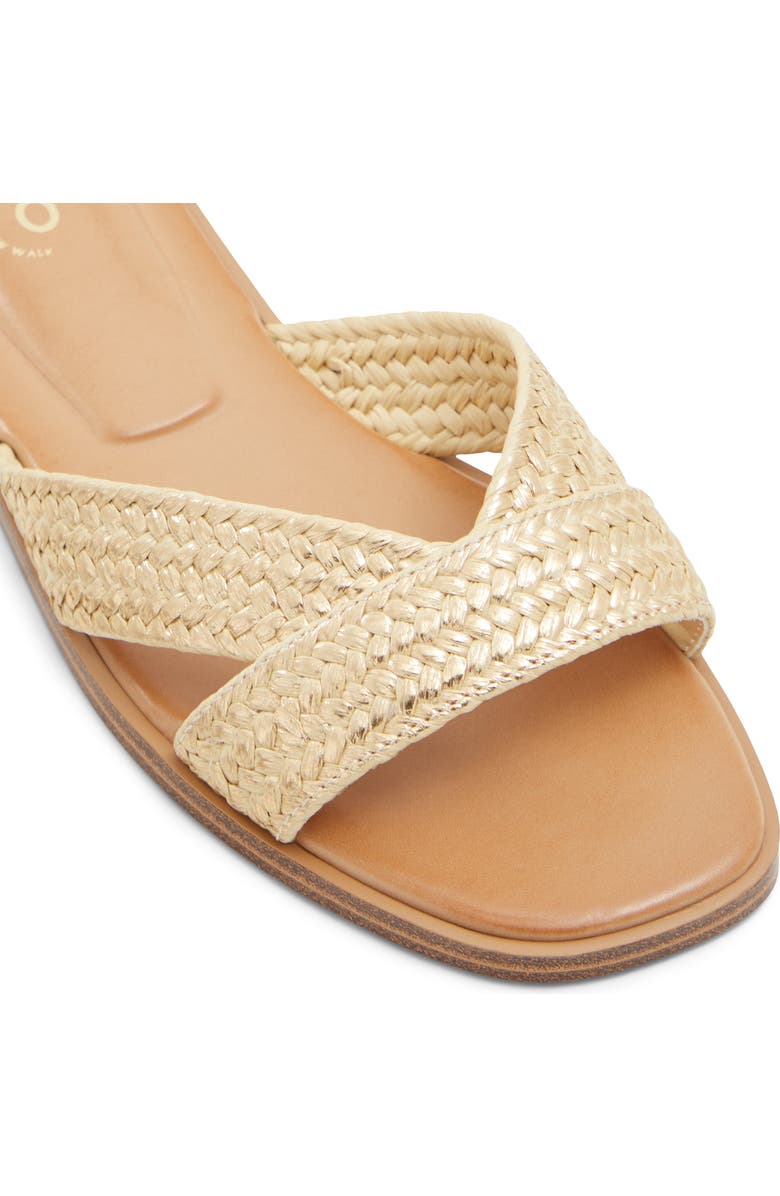 ALDO Caria Slide Sandal, Alternate, color, Gold