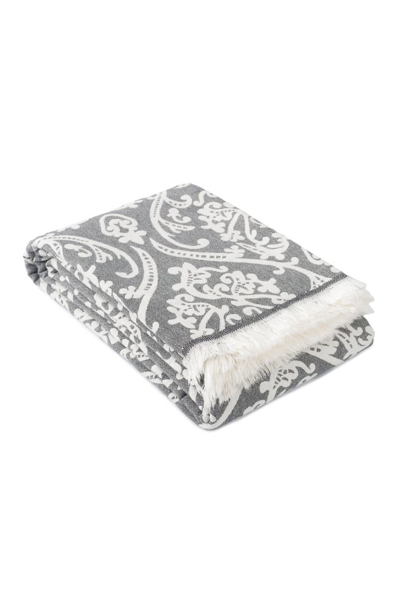 Olive & Linen Simla Blanket, Main, color, 