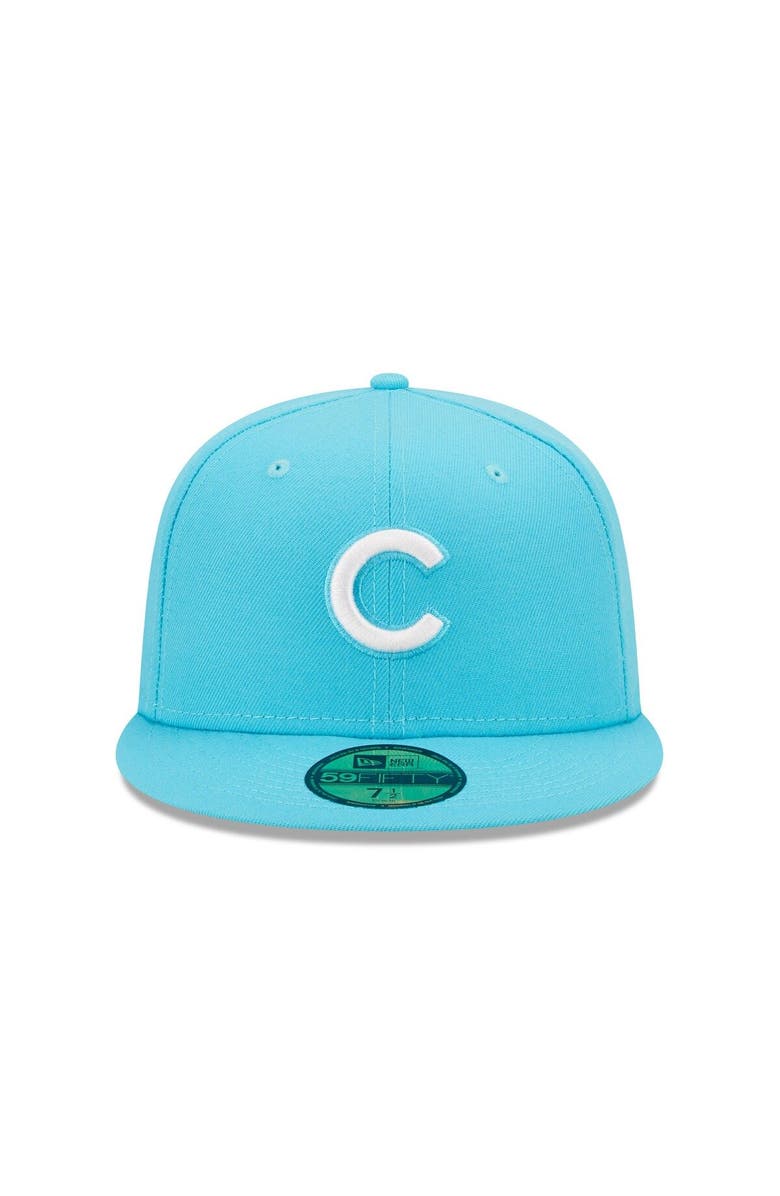 New Era Men's New Era Blue Chicago Cubs Vice Highlighter Logo 59FIFTY Fitted Hat, Alternate, color, 