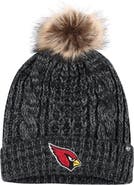 '47 Women's '47 Black Arizona Cardinals Logo Meeko Cuffed Knit Hat with Pom
