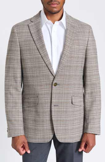 SAVILE ROW CO Charcoal Glen Plaid Blazer
