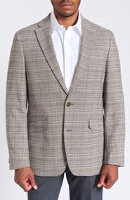 SAVILE ROW CO Charcoal Glen Plaid Blazer
